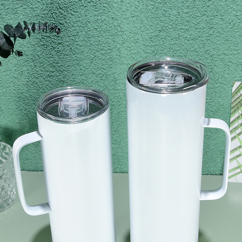 Sublimation Tumbler with handle 20 / 30 oz Blank tumblers sealed lid Stainless Steel mugs Double Wall Insulated Travel Portable Water beer tea drinking Bottles Z11, White
Sublimation Tumbler with handle 20 / 30 oz Blank tumblers sealed lid Stainless Steel mugs Double Wall Insulated Travel Portable Water beer tea drinking Bottles Z11, White