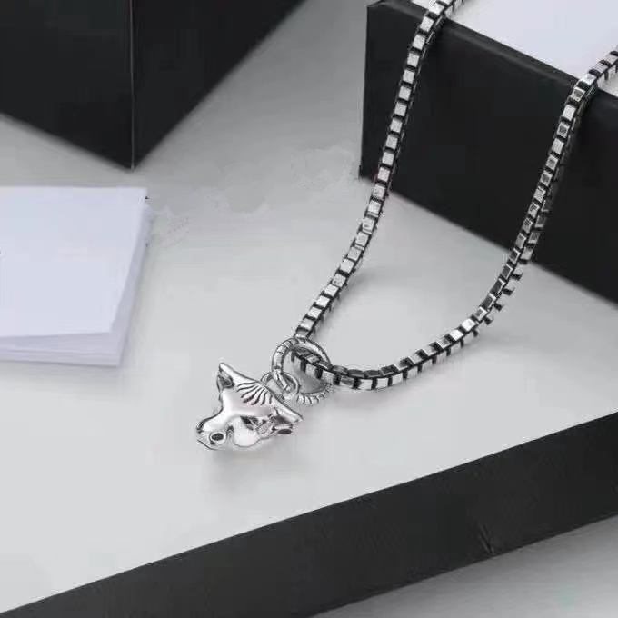 High quality Jewelry Italian design 925 silver G letter Pendant Necklace wolf cow Tiger animal Pendant men's and women's fashion accessories