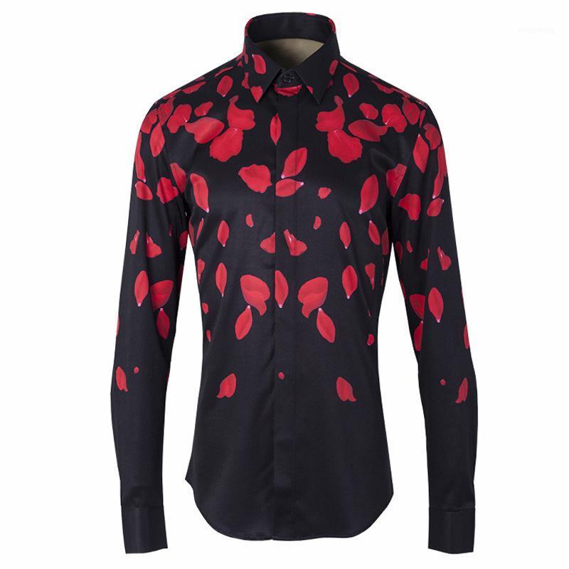 Men's Casual Shirts Men Shirt Luxury Rose Leaf Printed Long Sleeve Mens Fashioin Slim Fit Dress Plus Size 4xl, As pic
Men's Casual Shirts Men Shirt Luxury Rose Leaf Printed Long Sleeve Mens Fashioin Slim Fit Dress Plus Size 4xl, As pic