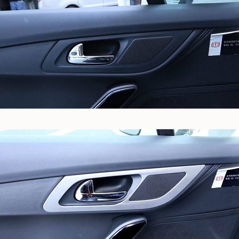 Car Inner Door Handle Frame Interior Modification Inner Door Bowl Handle Sequin Stickers For Peugeot 508 2011 2013 2015 2018