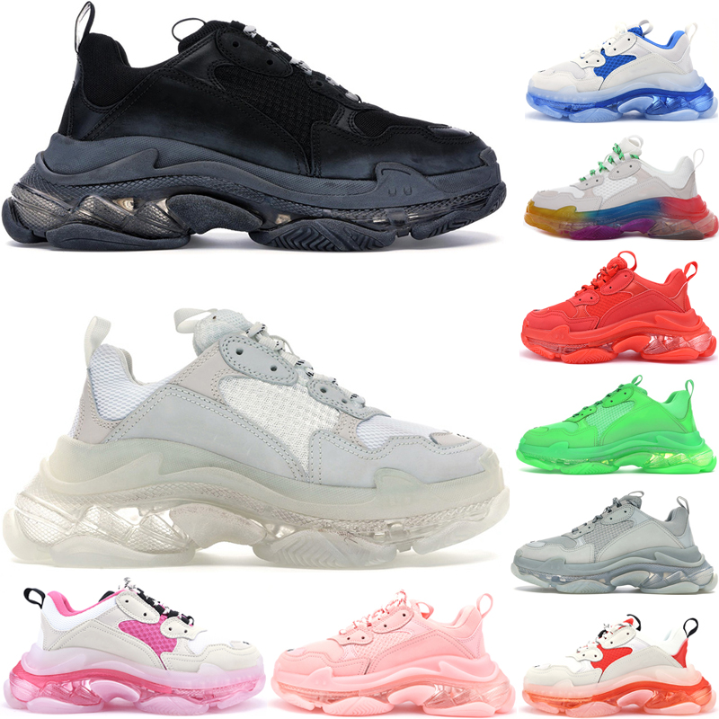 Easyhoom with box Men Women Shoes 17FW Triple S casual shoes Clear Bubble bottom mens Sneakers black red Old Grandpa Trainer chaussures 36-45, 9 red clear sole
Easyhoom with box Men Women Shoes 17FW Triple S casual shoes Clear Bubble bottom mens Sneakers black red Old Grandpa Trainer chaussures 36-45, 9 red clear sole
