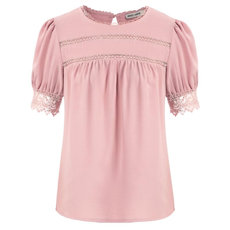 Women' Blouses & Shirts Women Hollowed-Out Front Tops Puffed Short Sleeve Crew Neck Blouse Summer Female Lady Unlined Lace Patchwork Tee Sh, Black
Women' Blouses & Shirts Women Hollowed-Out Front Tops Puffed Short Sleeve Crew Neck Blouse Summer Female Lady Unlined Lace Patchwork Tee Sh, Black