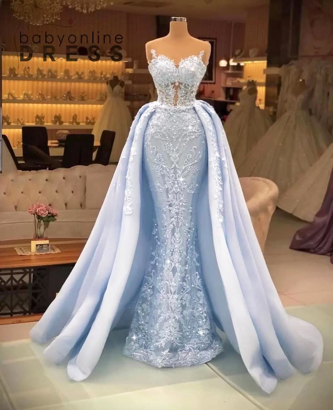 2022 Gorgeous Light Sky Blue Mermaid Prom Dresses Sequined Elastic Satin With Detachable Skirt Sexy Sweetheart Appliques Off The Shoulder Occasion Evening Gowns
2022 Gorgeous Light Sky Blue Mermaid Prom Dresses Sequined Elastic Satin With Detachable Skirt Sexy Sweetheart Appliques Off The Shoulder Occasion Evening Gowns