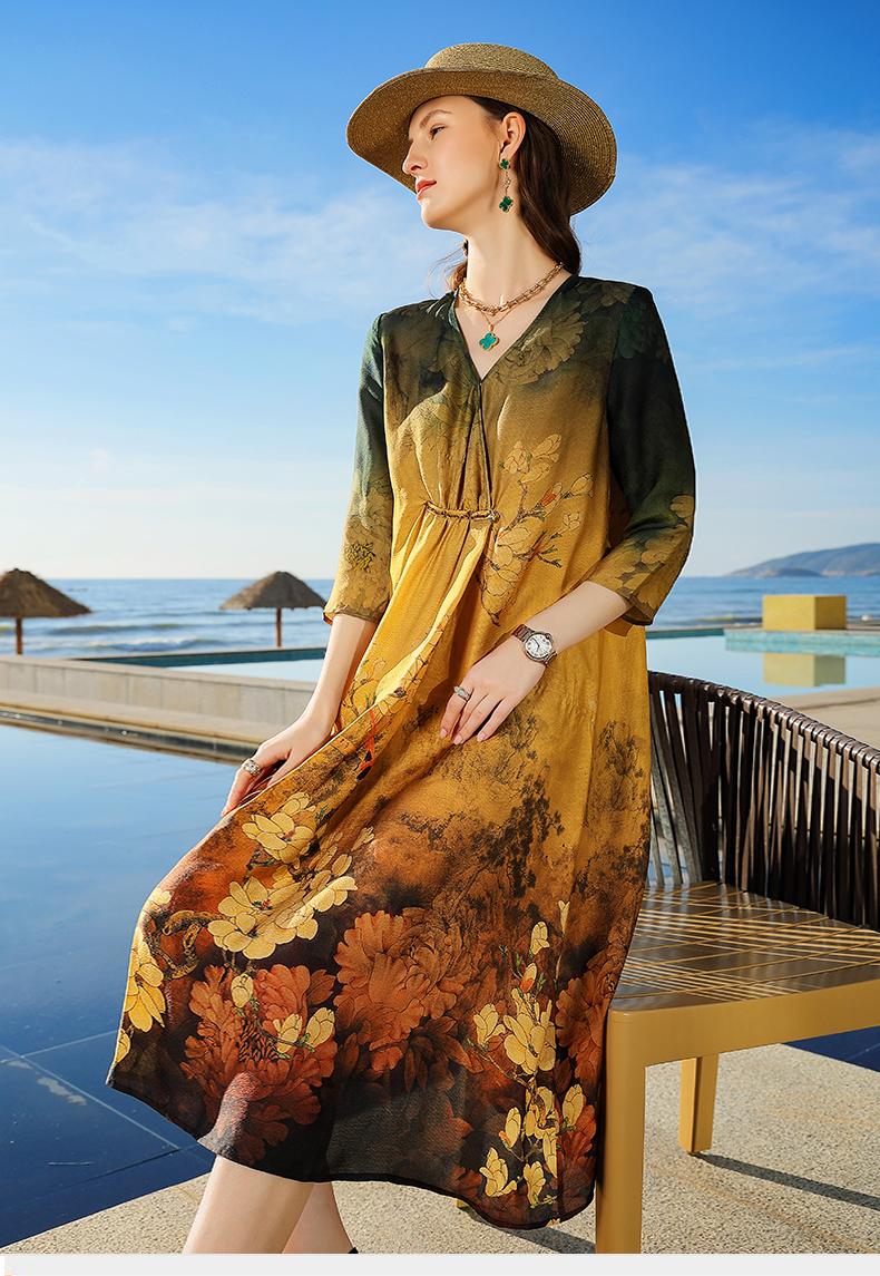 Casual Dresses Spring Women Vintage Floral Midi Dress 2022 Elegant Bodycon Party Vestidos Autumn Chinese Style Mulberry Silk Satin DressCasu, As shown
Casual Dresses Spring Women Vintage Floral Midi Dress 2022 Elegant Bodycon Party Vestidos Autumn Chinese Style Mulberry Silk Satin DressCasu, As shown