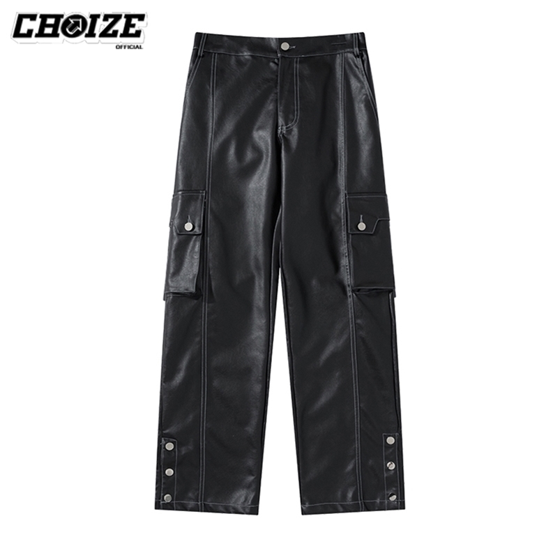 Men's Pants CHOIZE Fashion Black PU Faux Leather Women Straight Leg Pant Loose Trousers Unisex Streetwear Baggy Punk Dark Cargo Men 220826, 6806 black
Men's Pants CHOIZE Fashion Black PU Faux Leather Women Straight Leg Pant Loose Trousers Unisex Streetwear Baggy Punk Dark Cargo Men 220826, 6806 black