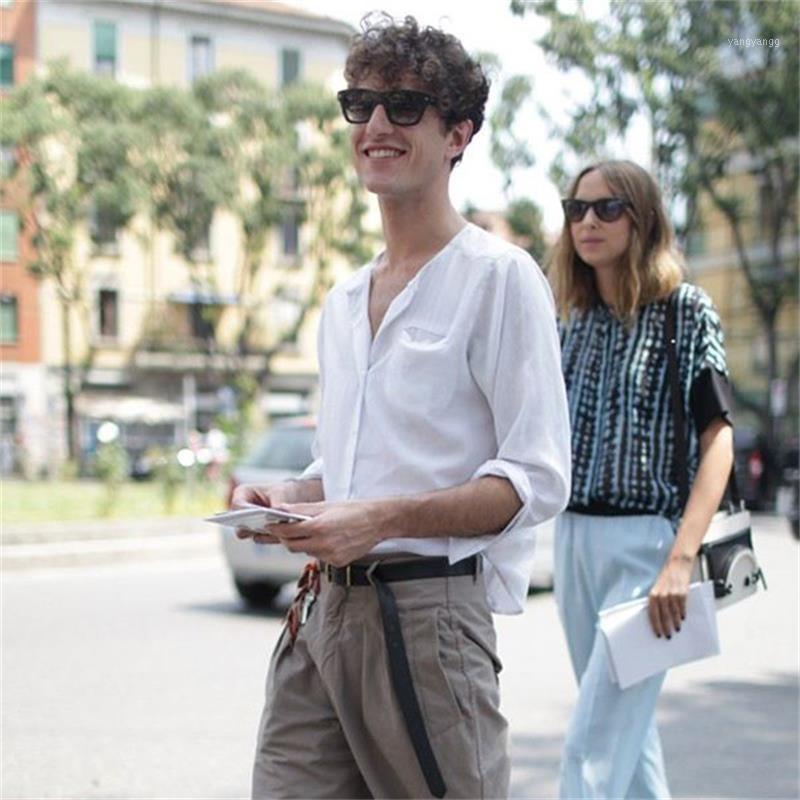 Men' Casual Shirts Long-sleeved Summer Light And Thin Micro-transparent Drape Ice Silk White Solid Color Youth Shirt
Men' Casual Shirts Long-sleeved Summer Light And Thin Micro-transparent Drape Ice Silk White Solid Color Youth Shirt