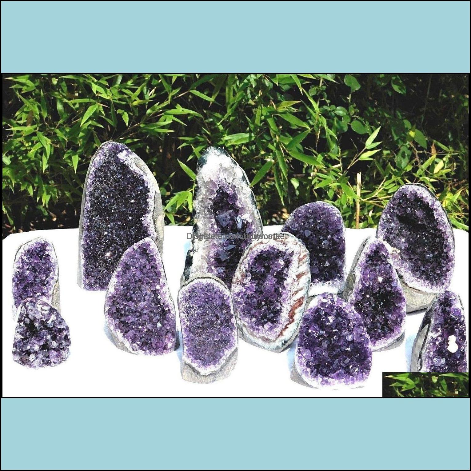 Loose Gemstones Jewelry Natural Amethyst Geode Quartz Cluster Crystal Specimen Healing Drop Delivery 2021 O9Bc Dhec8
Loose Gemstones Jewelry Natural Amethyst Geode Quartz Cluster Crystal Specimen Healing Drop Delivery 2021 O9Bc Dhec8