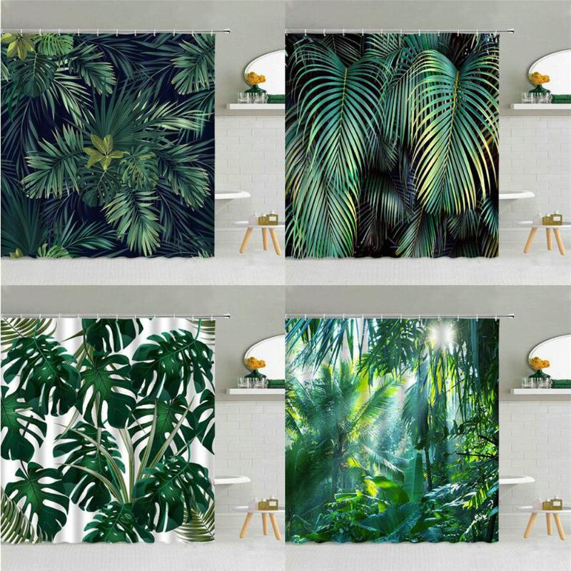 Shower Curtains Green Tropical Plant Monstera Palm Leaf Curtain Spring Theme Fashion Waterproof Fabric Home Bathroom Decor
Shower Curtains Green Tropical Plant Monstera Palm Leaf Curtain Spring Theme Fashion Waterproof Fabric Home Bathroom Decor