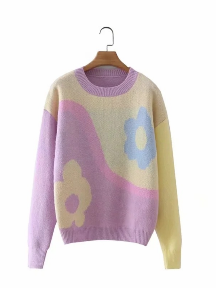 2022 Women Sweater Jumpers O neck Loose Style Chic Purple Tie Dye Knitted Pullover and Sweater Jumpers y2k Clothing Winter, Jh146
2022 Women Sweater Jumpers O neck Loose Style Chic Purple Tie Dye Knitted Pullover and Sweater Jumpers y2k Clothing Winter, Jh146