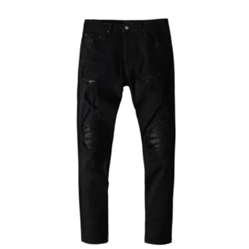 slim stretch hole amirly fit black American fashion jeans with knee men's jeans, 002
slim stretch hole amirly fit black American fashion jeans with knee men's jeans, 002