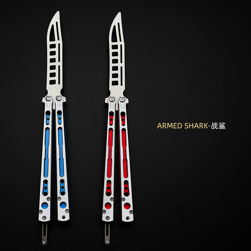 Armed Shark TheOne Chimera Balisong Trainer EDC Butterfly Knife Aviation Aluminum Sandwich Handle Not Edged Blade Folding Knife Jackknife
Armed Shark TheOne Chimera Balisong Trainer EDC Butterfly Knife Aviation Aluminum Sandwich Handle Not Edged Blade Folding Knife Jackknife