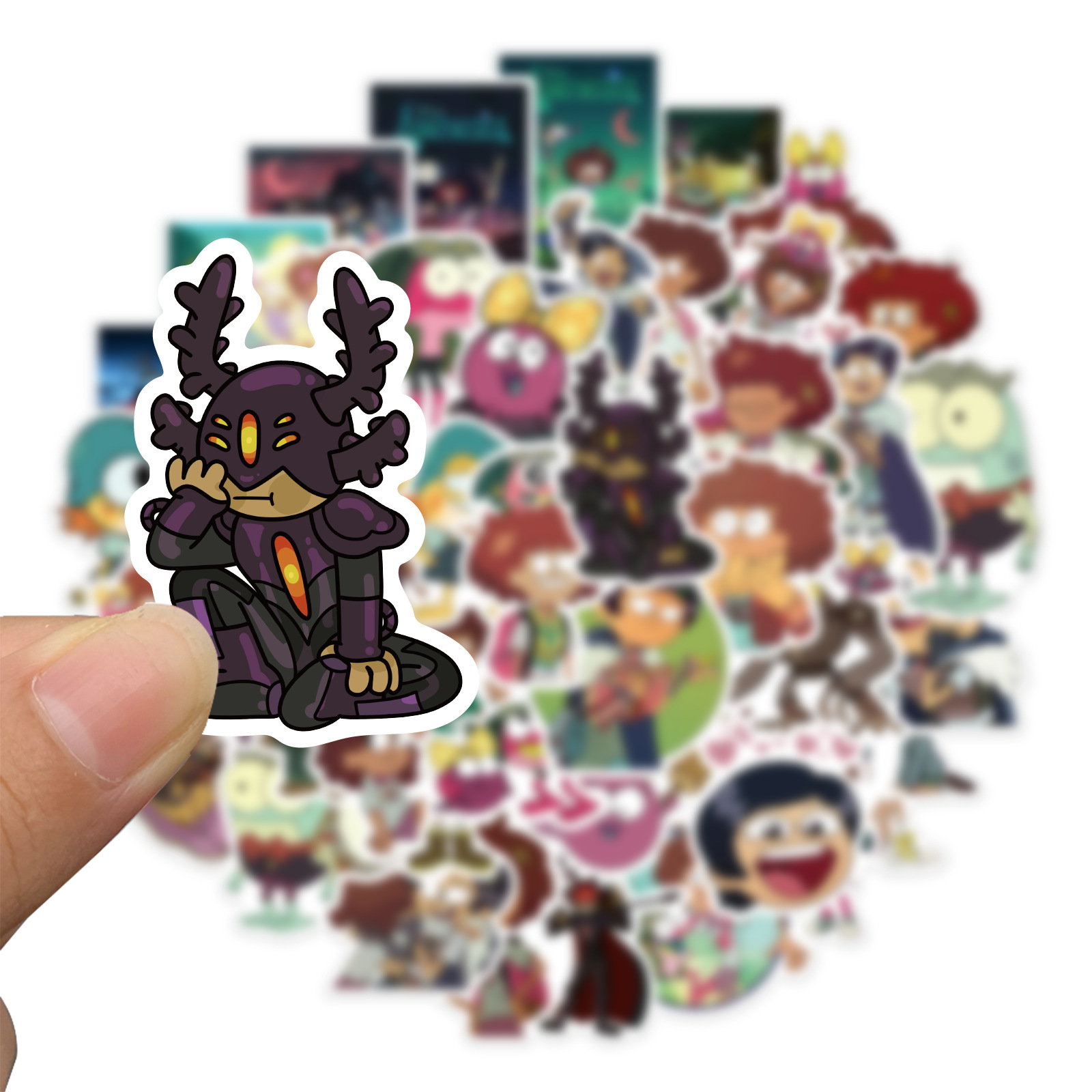 50Pcs Cartoon Anime Amphibia Sticker Graffiti Stickers for DIY Luggage Laptop Skateboard Motorcycle Bicycle Stickers