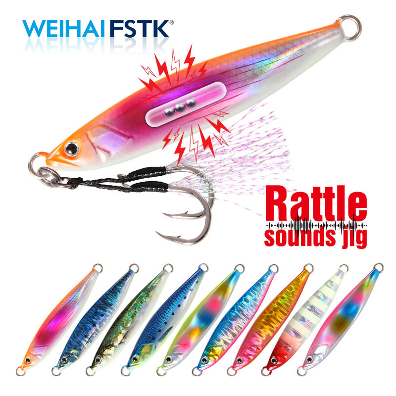 Rattle sounds metal Jig Fishing Lure 20 30 40 60 80G Shore Cast Jigging Spoon Bass Bait Trout Saltwater Lures 220721
Rattle sounds metal Jig Fishing Lure 20 30 40 60 80G Shore Cast Jigging Spoon Bass Bait Trout Saltwater Lures 220721