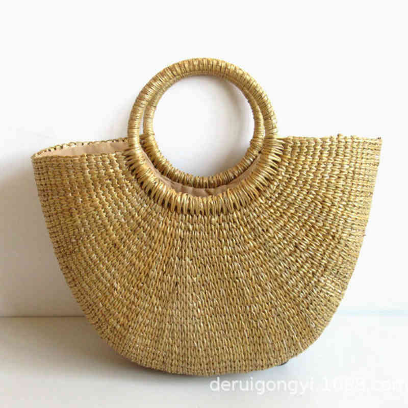 Shopping Bags Bohemia Braided Semicircle Tote Women Straw Weaving Handbags Retro Vacation Beach Bags Ladies Summer Top Handle Bag Purses Ins 220412, Small yellow
Shopping Bags Bohemia Braided Semicircle Tote Women Straw Weaving Handbags Retro Vacation Beach Bags Ladies Summer Top Handle Bag Purses Ins 220412, Small yellow