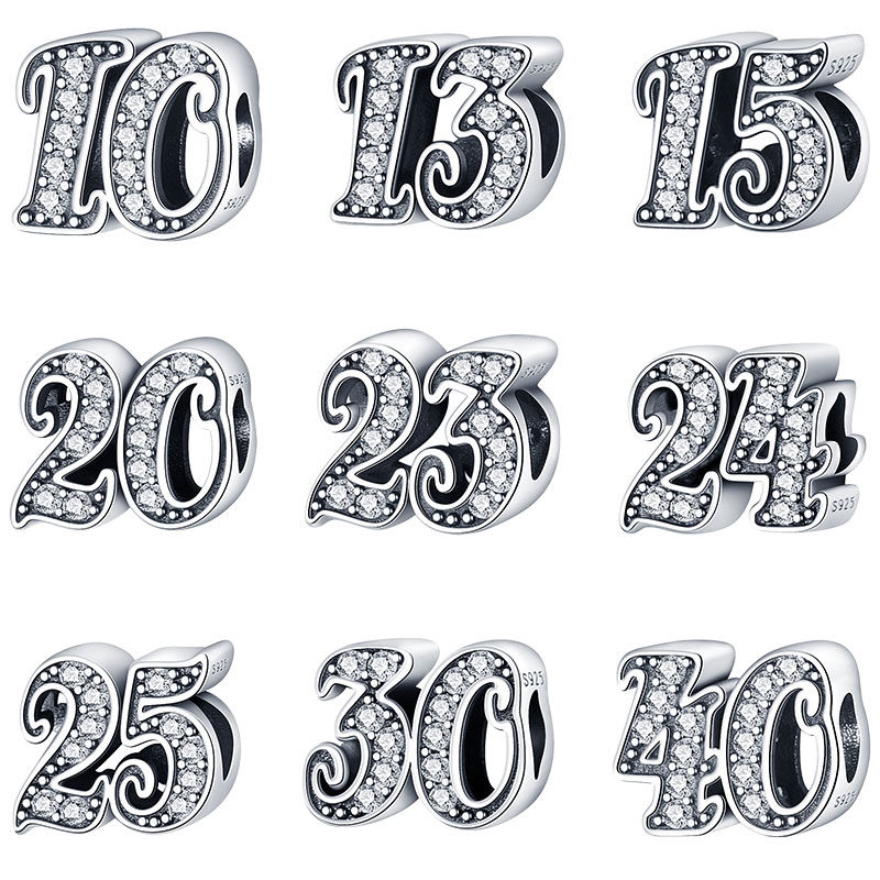925 Silver Fit Pandora Charm 925 Bracelet Beads Age Letter Series charms set Pendant DIY Fine Beads Jewelry
925 Silver Fit Pandora Charm 925 Bracelet Beads Age Letter Series charms set Pendant DIY Fine Beads Jewelry