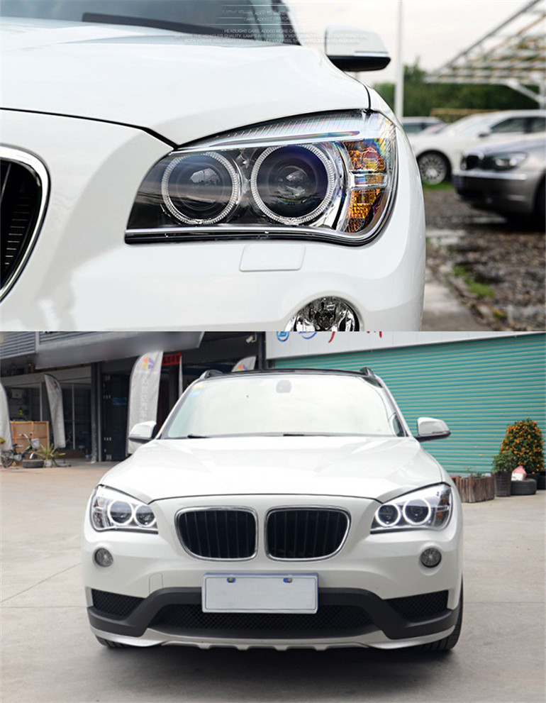 Headlights LED Lighting Accessories For BMW X1 2012-20 15 DRL Angel Eye Turn Signal Lights High Beam Front Lamp