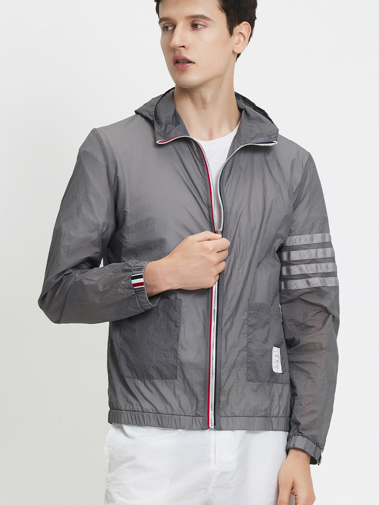 Classic White Striped Thin Jacket Men Summer Outdoor Quick Dry Sun-Protective Windbreaker Women Hooded Outerwear Sport Windbreaker Ultra Light Jackets, Packing bag
Classic White Striped Thin Jacket Men Summer Outdoor Quick Dry Sun-Protective Windbreaker Women Hooded Outerwear Sport Windbreaker Ultra Light Jackets, Packing bag