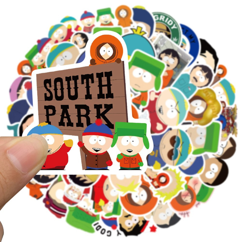 50Pcs South Park cartoon figure stickers Graffiti Kids Toy Skateboard Phone Laptop Luggage Sticker Decals