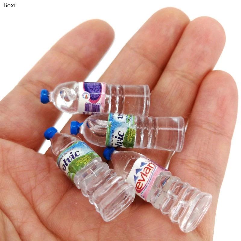 Sublimation Party Favor 1:12 Mini Simulation Mineral Water Bottle Resin Model Doll House Miniature Kids Gift Toys Home Decoration Accessori
