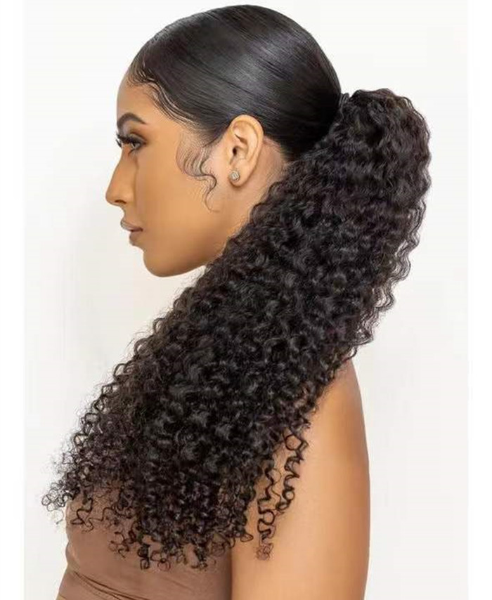 Wholesale 12A Unprocessed Virgin Indian Wrap Around Ponytails kinky Curly Human Hair Drawstring Ponytail For Woman natural black 1b 140g
Wholesale 12A Unprocessed Virgin Indian Wrap Around Ponytails kinky Curly Human Hair Drawstring Ponytail For Woman natural black 1b 140g