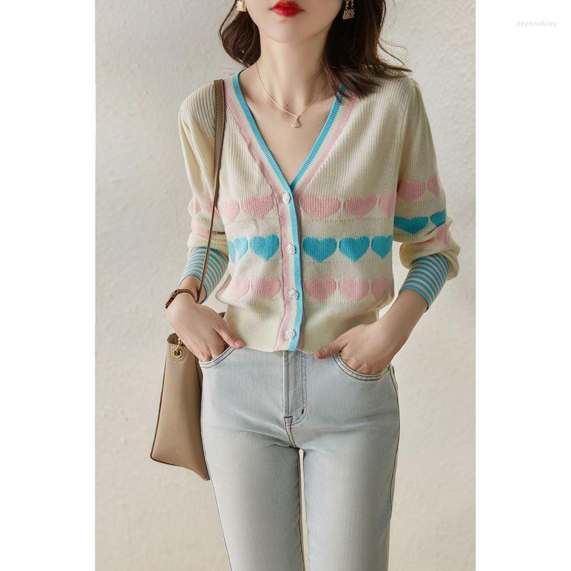 Women' Knits & Tees Women Spring Autumn Cardigan Color Matching Lovve Jacquard Sweater V-Neck Loose Knitwear Ladies Small Coat Tops0437 Dep, Beige
Women' Knits & Tees Women Spring Autumn Cardigan Color Matching Lovve Jacquard Sweater V-Neck Loose Knitwear Ladies Small Coat Tops0437 Dep, Beige