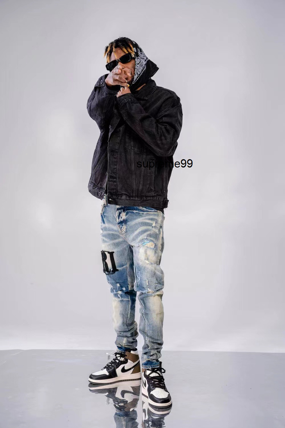 Amis high street tide brand washing yellow mud blue letters embroidery holes slim fit elastic small foot jeans men, Light blue
Amis high street tide brand washing yellow mud blue letters embroidery holes slim fit elastic small foot jeans men, Light blue