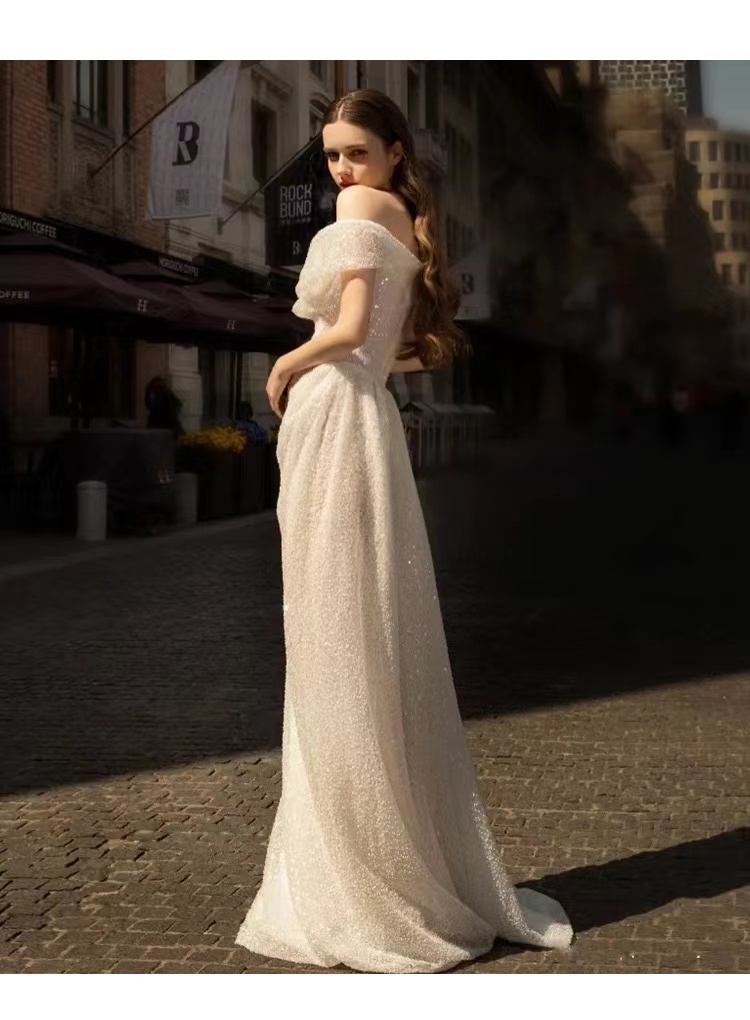 Glamorous Prom Dress Party Dresses Ruffle Floor Length Tulle Bling Sequins Diamond Formal Custom Made