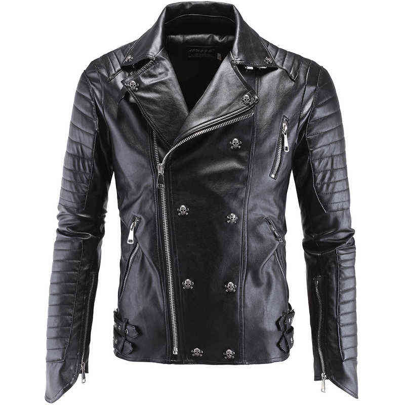Punk Leather Jacket Men New Skull Motorcycle Leather Jacket Multi Zippers Slim Fit Men Leather Jacket PU Clothing -5XL T220728, Black
Punk Leather Jacket Men New Skull Motorcycle Leather Jacket Multi Zippers Slim Fit Men Leather Jacket PU Clothing -5XL T220728, Black
