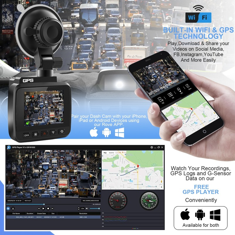 V53 Real 4K Driving Recorder 3840 * 2160p Standard WiFi GPS car dvr(The logistics price Pls Contact us)