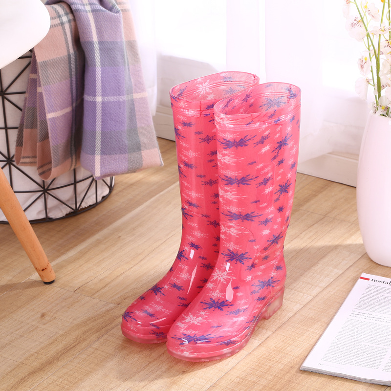 Pofulove Rain Boots Women Print PVC Waterproof Shoes for Girls Knee-high Slip on Anti Skip Boots Long Tube Botas Fashion Size 41, Blue 1
Pofulove Rain Boots Women Print PVC Waterproof Shoes for Girls Knee-high Slip on Anti Skip Boots Long Tube Botas Fashion Size 41, Blue 1