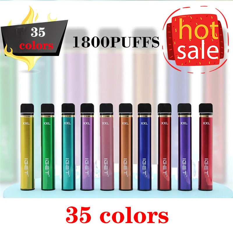 100% Iget xxl Disposable Vape Device cigarettes 1800 puffs Pre-Filled Vape Pen 7ml Cartridges 950mAh E-cigarettes 30 colors
100% Iget xxl Disposable Vape Device cigarettes 1800 puffs Pre-Filled Vape Pen 7ml Cartridges 950mAh E-cigarettes 30 colors