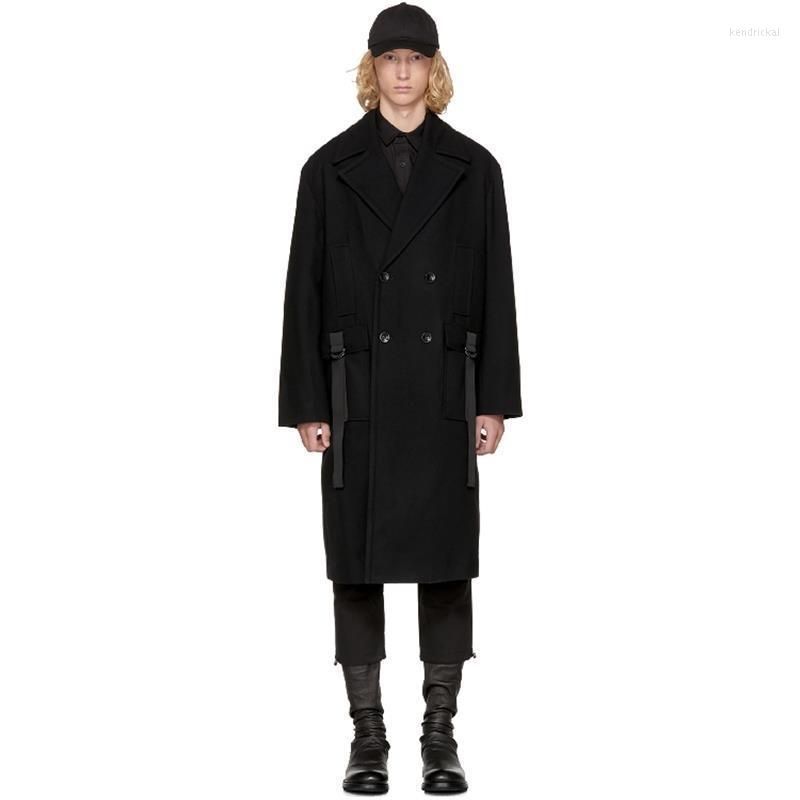 Men' Wool & Blends Male Windy Maoni Coat Loose Mid-length Double-breasted Classic Dark Black Kend22
Men' Wool & Blends Male Windy Maoni Coat Loose Mid-length Double-breasted Classic Dark Black Kend22