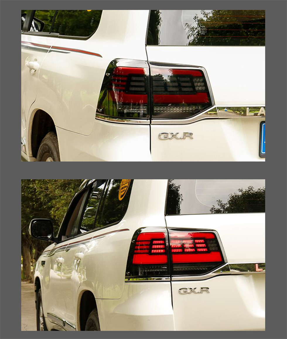 LED Tail Light For Land Cruiser 16-20 Toyota Car Taillights LED Dynamic Turn Signal Lights Reversing Brake Running Lamp