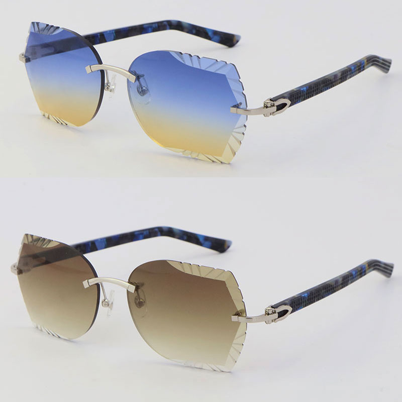 Wholesale Fashion Metal Rimless Diamond cut Sunglasses Blue plaid Plank Sun glasses Male and Female Glasses Triangle Lens Unisex Large Adumbral Cat eye Eyewear Hot
Wholesale Fashion Metal Rimless Diamond cut Sunglasses Blue plaid Plank Sun glasses Male and Female Glasses Triangle Lens Unisex Large Adumbral Cat eye Eyewear Hot