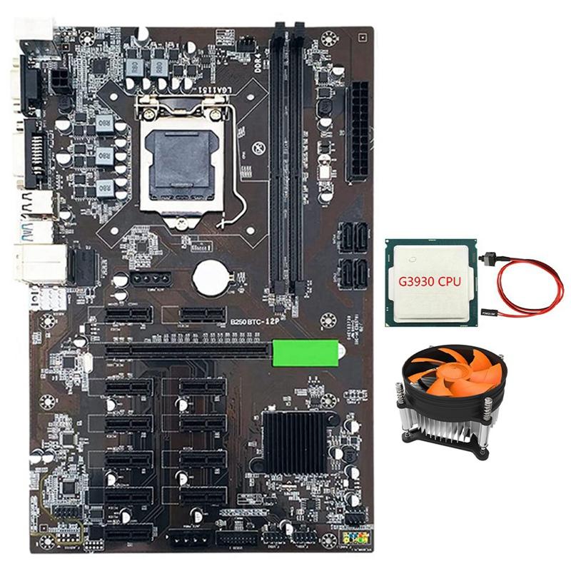 Motherboards B250 BTC Mining Motherboard LGA 1151 With G3930 CPU+Cooling Fan +Switch Cable SATA 3.0 USB Supports DDR4 DIMM RAM
Motherboards B250 BTC Mining Motherboard LGA 1151 With G3930 CPU+Cooling Fan +Switch Cable SATA 3.0 USB Supports DDR4 DIMM RAM