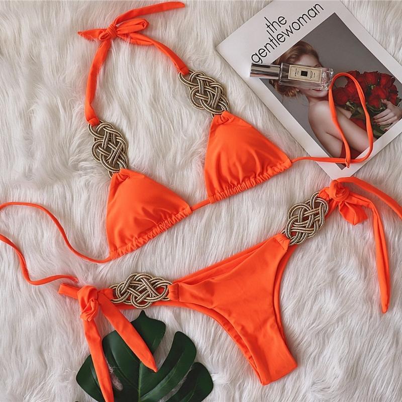Women' Swimwear Sexy Hand Weaving Solid Women Bikini Summer Halter Push Up Swimming Suit Female Beach Bath Bikinis Set CC145Women, Black
Women' Swimwear Sexy Hand Weaving Solid Women Bikini Summer Halter Push Up Swimming Suit Female Beach Bath Bikinis Set CC145Women, Black