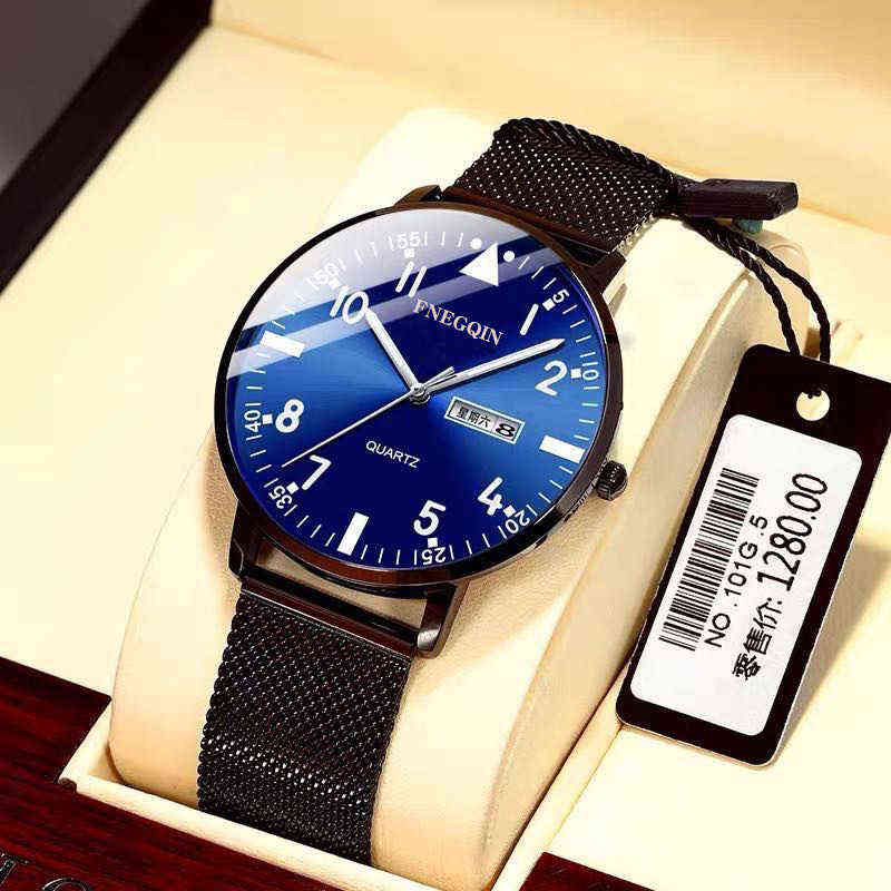 Luxury Mens Designer Watches Automatic Movement Watch Men's Quartz Non Mechanical Student Korean Double Calendar Luminous Waterproof, Real belt number
Luxury Mens Designer Watches Automatic Movement Watch Men's Quartz Non Mechanical Student Korean Double Calendar Luminous Waterproof, Real belt number