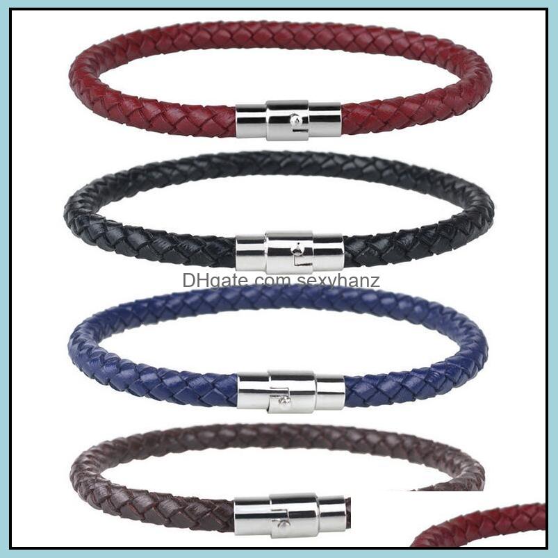 Charm Bracelets Jewelry New Arrival Mens Fashion Pu Leather 6Mm Top Quality Punk Bangle For Lady Drop Delivery 2021 Kocy7
Charm Bracelets Jewelry New Arrival Mens Fashion Pu Leather 6Mm Top Quality Punk Bangle For Lady Drop Delivery 2021 Kocy7