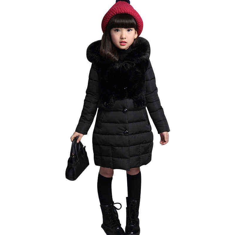 Girls Winter New Thick Mid-Length Cotton Jacket For Baby Girl With Big Fur Collar Pure Cotton Solid Color Hooded Warm Jacket J220718, Black
Girls Winter New Thick Mid-Length Cotton Jacket For Baby Girl With Big Fur Collar Pure Cotton Solid Color Hooded Warm Jacket J220718, Black