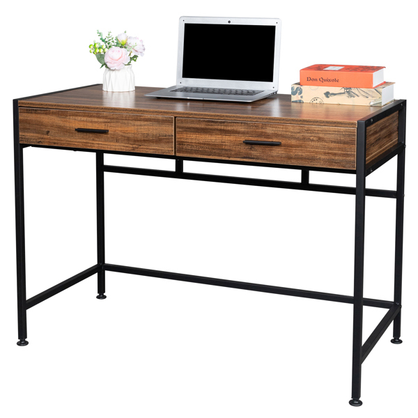 Living Room Furniture Retro Wood Table Top Black Steel Frame Particle Board Two Drawers Computer Desk Can Be Used For Study Desk
Living Room Furniture Retro Wood Table Top Black Steel Frame Particle Board Two Drawers Computer Desk Can Be Used For Study Desk