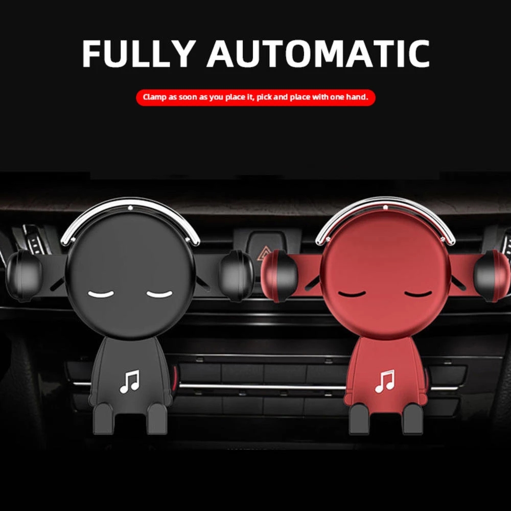 Car Phone Holder Gravity Sensor Support Air Vent Mount Cartoon Creative Navigation Cellphone Stand Mount Bracket For Cellphone Auto Accessories, Black
Car Phone Holder Gravity Sensor Support Air Vent Mount Cartoon Creative Navigation Cellphone Stand Mount Bracket For Cellphone Auto Accessories, Black