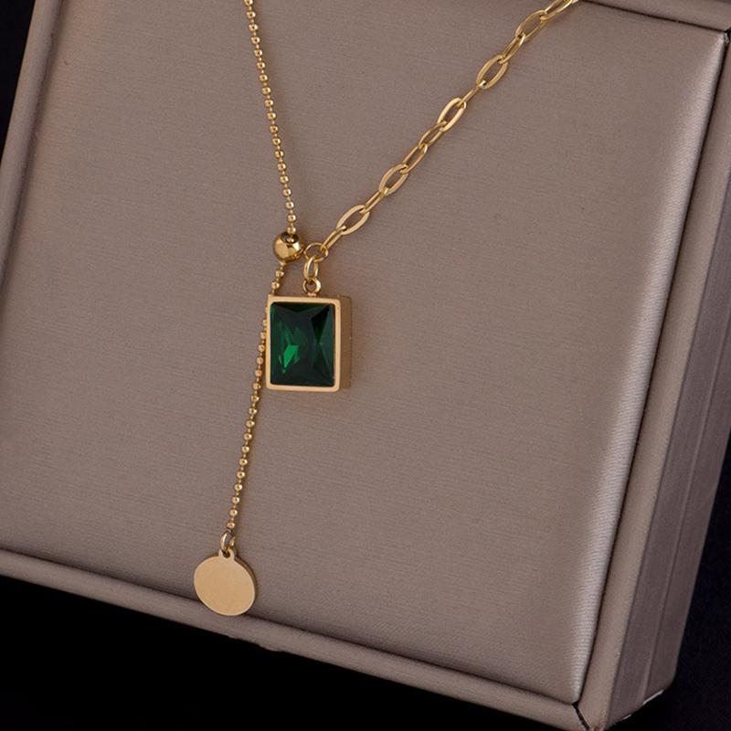 Pendant Necklaces Stainless Steel Green Rhinestone Necklace For Women Geometric Chain 2022 Trend Party Gift Fashion JewelryPendant
Pendant Necklaces Stainless Steel Green Rhinestone Necklace For Women Geometric Chain 2022 Trend Party Gift Fashion JewelryPendant