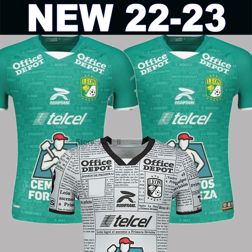 22 23 Club Leon FC soccer jerseys Liga MX León 2022 2023 DAVILA BARREIRO MENESES FERNANDEZ RODRIGUEZ TESILLO RAMIREZ COLOMBATTO football shirts set, 22-23 home+patch
22 23 Club Leon FC soccer jerseys Liga MX León 2022 2023 DAVILA BARREIRO MENESES FERNANDEZ RODRIGUEZ TESILLO RAMIREZ COLOMBATTO football shirts set, 22-23 home+patch