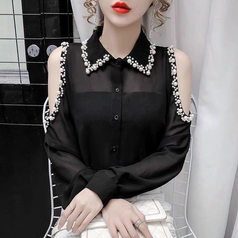 Women' Blouses & Shirts Fashion Off Shoulder Beading Lapel Loose Chiffon Shirt Oversized Casual Button Long Sleeve Women' Clothing Blo, Beading( lavender)
Women' Blouses & Shirts Fashion Off Shoulder Beading Lapel Loose Chiffon Shirt Oversized Casual Button Long Sleeve Women' Clothing Blo, Beading( lavender)