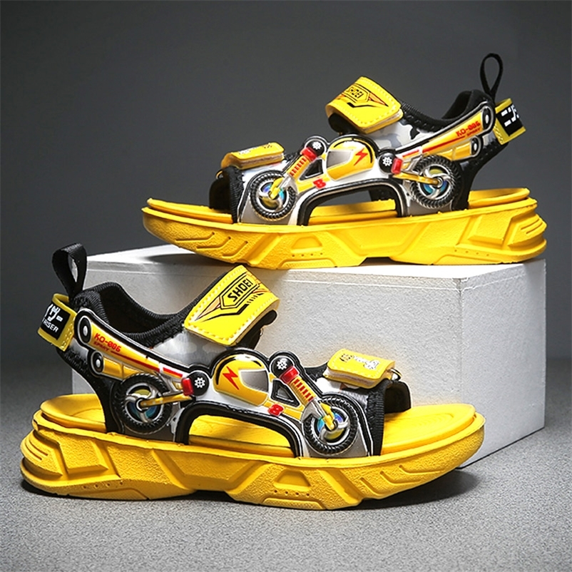 Children Boys Sandals High Quality PU Summer Sandal for Kids Boys Cool Design Kids Sandalias 5-10 Years Kids Shoes Size 28~38# 220409