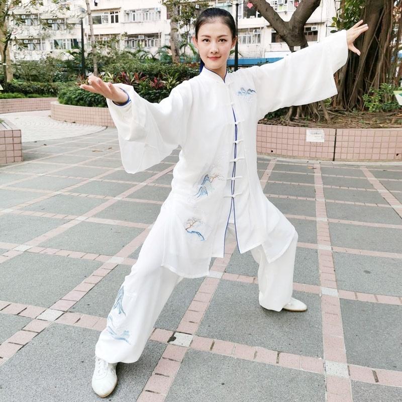 Ethnic Clothing White Tai Chi Uniform Martial Arts Clothes Embroidery Performance Costumes Chinese Folk Morning Sportswear Outfit TA
Ethnic Clothing White Tai Chi Uniform Martial Arts Clothes Embroidery Performance Costumes Chinese Folk Morning Sportswear Outfit TA