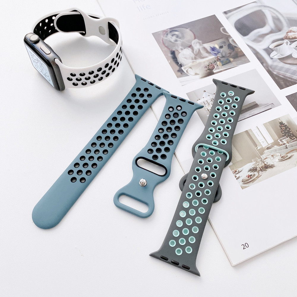 Soft Silicone Bracelet Correa Strap Apple Watch Series 2 3 42mm 38mm Rubber Band for iWatch 7 6 5 SE 41MM 45MM 40MMM 44MM free shipping