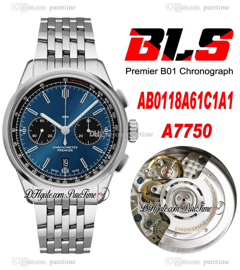 BLS Premier B01 42mm Eta A7750 Automatic Chronograph Mens Watch Steel Blue Black Dial Stick Stainless Steel Bracelet AB0118A61C1A1 Super Edition Puretime 04b2
BLS Premier B01 42mm Eta A7750 Automatic Chronograph Mens Watch Steel Blue Black Dial Stick Stainless Steel Bracelet AB0118A61C1A1 Super Edition Puretime 04b2