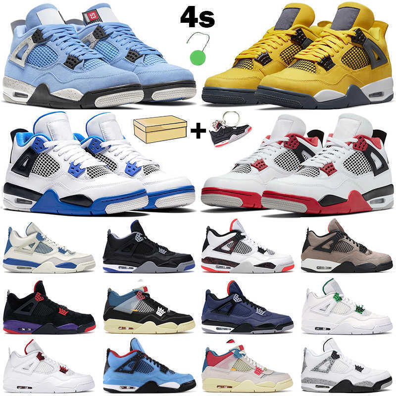 Mens Women Basketball Shoes 4s Jumpman University Blue Fire Red 4 Black Cat Bred Tour Yellow Royalty Metallic Motorsports Noir Men Athletic, Shoe box
Mens Women Basketball Shoes 4s Jumpman University Blue Fire Red 4 Black Cat Bred Tour Yellow Royalty Metallic Motorsports Noir Men Athletic, Shoe box