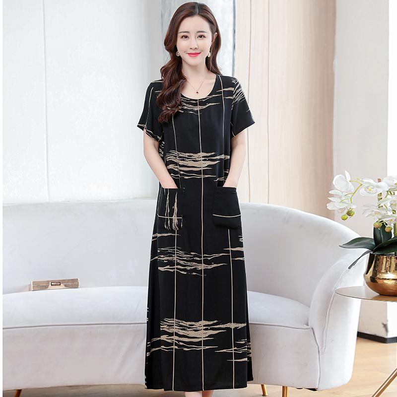 Casual Dresses Women Long Dress Spring Autumn Short Sleeve Loose Pockets Ladies O Neck Ankle Length For FemaleCasual, Style 9
Casual Dresses Women Long Dress Spring Autumn Short Sleeve Loose Pockets Ladies O Neck Ankle Length For FemaleCasual, Style 9